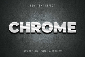 Chrome Psd Text Effect