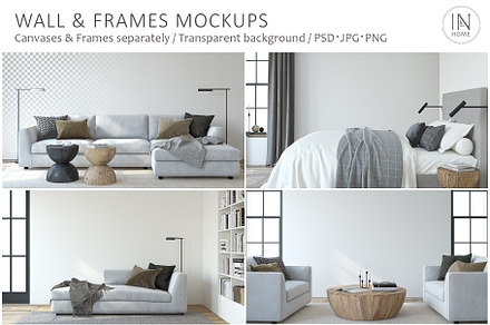 MINIMALIST HOME Wall&Framr Mockups, a Poster Template by MyHomeMockups