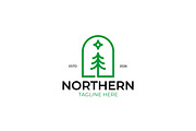 Northern Pine Tree Logo Nature, a Branding & Logo Template by Signatoro (Thumbnail 1 of 3)