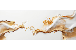 Golden Oil Liquid Splash, a Food Illustration by BazziBa♥