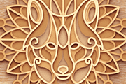 Wolf 3D Mandala - SVG Laser cut file, an Object Graphic by Arshad Ali (Thumbnail 4 of 9)
