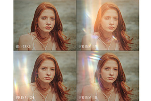 Prism Rainbow Light Leak Overlays