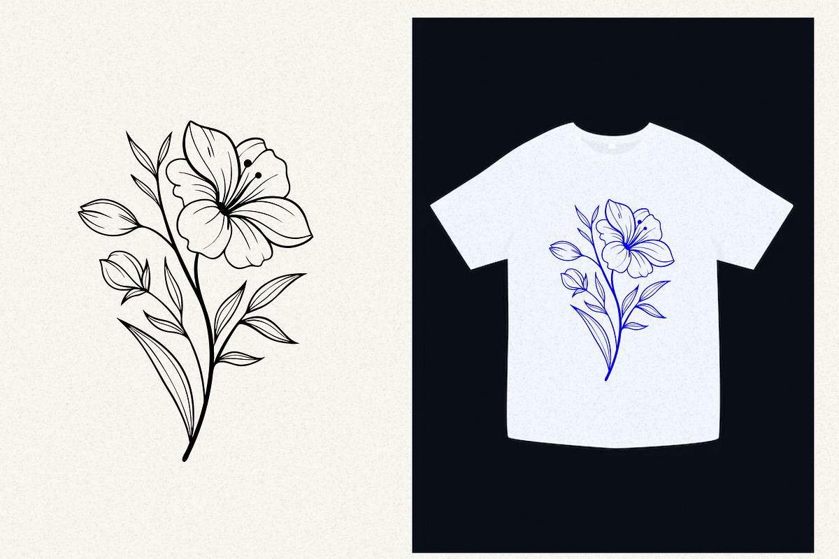 Floral Line Art, an Illustration by Helospace (Photo 4 of 10)