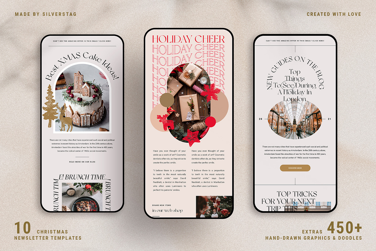 Christmas Newsletter Templates Pack, an Email Template by SilverStag Type Foundry (Photo 6 of 17)
