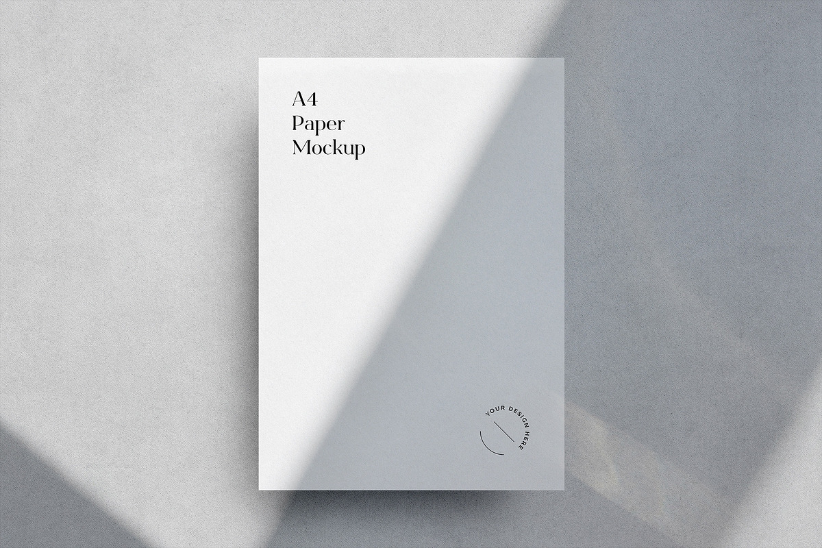 Minimal A4 Paper Mockup, a Product Mockup by Design Squad (Photo 3 of 4)