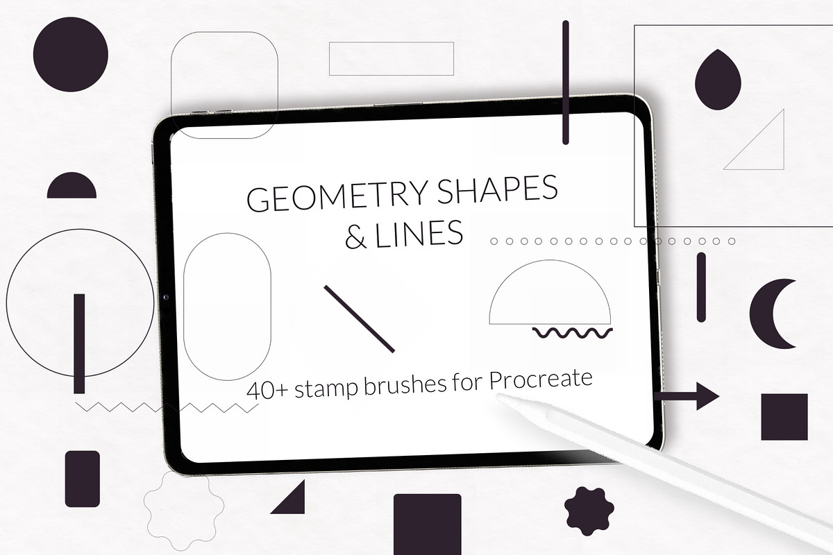 Stamp brushes bundle for Procreate, a Brush Add-On by Let's Art (Photo 12 of 19)