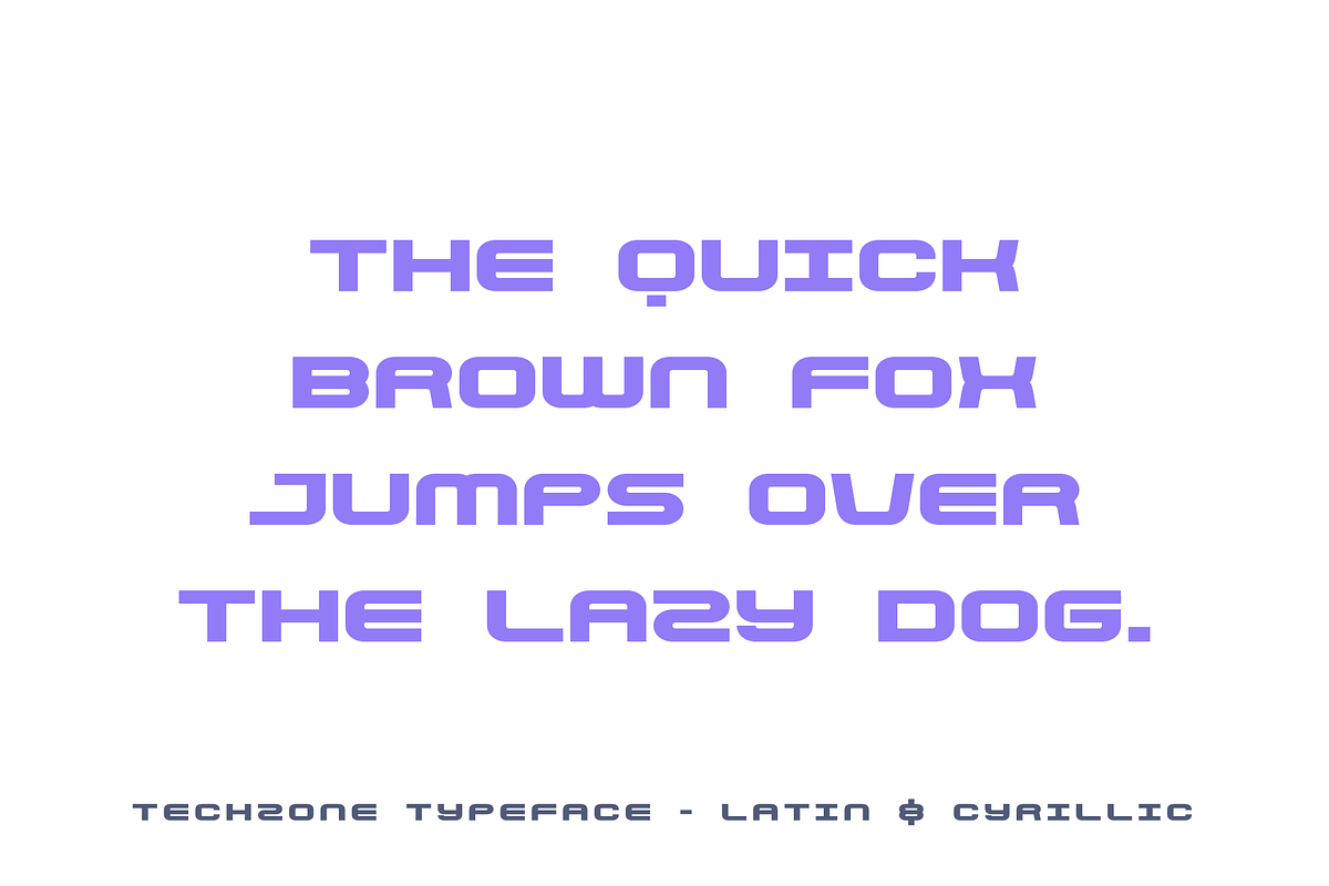Techzone Cyrillic & Technologic Font, a Sans Serif Font by alpercakici (Photo 8 of 13)