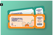 Fun Fair Carnival Ticket, a Brochure Template by Neermana (Thumbnail 1 of 4)