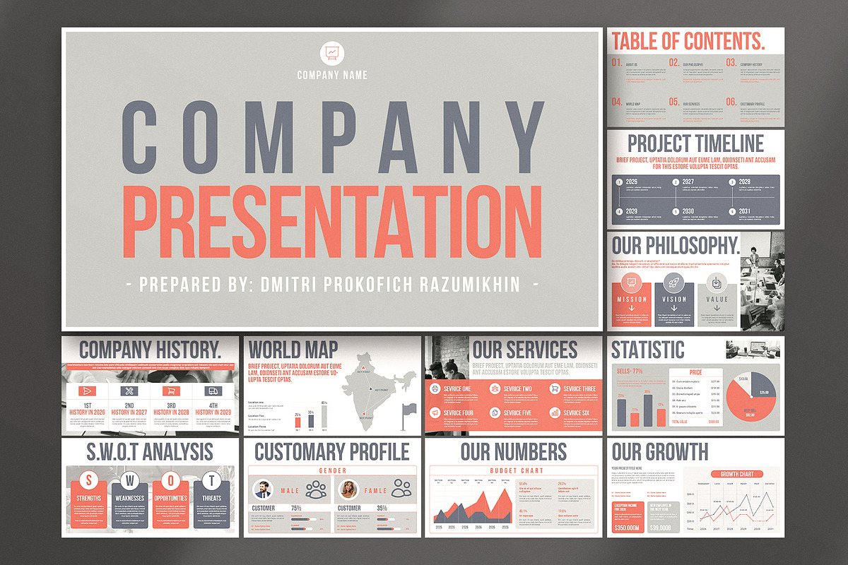 Company Profile Presentation, a Presentation Template by E-Type (Photo 1 of 6)