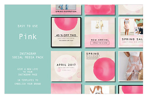 Instagram template - Pink spring