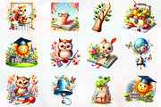 Spring School Clipart, an Illustration by RobertsArt (Thumbnail 5 of 7)