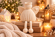 Knitted Christmas Angel Sitting STL, a Characters & Person 3D Model by Layerology (Thumbnail 1 of 3)