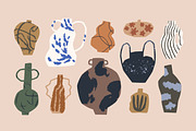 Modern pottery, ceramic vases set, a Decorative Illustration by Good Studio (Thumbnail 2 of 20)
