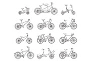 Big set of twelve different bicycles, a Healthcare Illustration by WINS Doodle shop (Thumbnail 3 of 17)