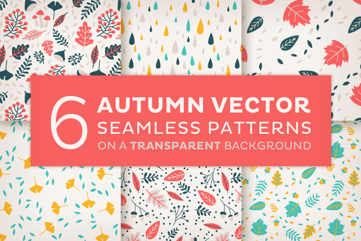 6 Autumn vector seamless patterns, a Pattern Graphic by Insalata Illustrata (Photo 1 of 4)