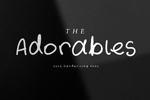 Adorables Handwriting Textured Font