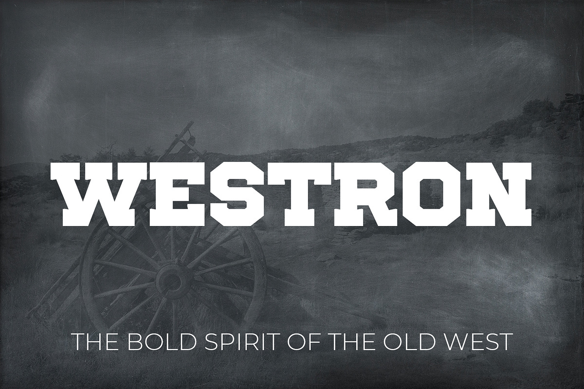Westron Vintage Western Apparel Font, a Slab Serif Font by OWPictures (Photo 1 of 9)