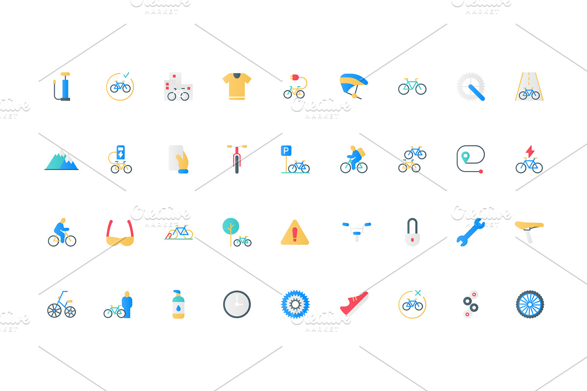 Bicycle bike parts gear cyclist icon, an Object Illustration by Lemberg Vector