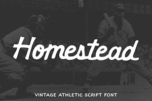 Homestead - Vintage Athletic Script