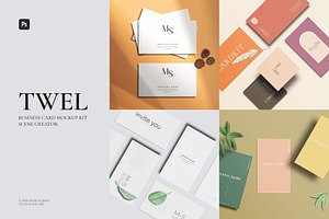 Business Card Mockup - Scene Creator, a Print Template by Mockstore