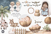 Watercolor Christmas clip part, a Seasonal Illustration by Tita Creative Studio (Thumbnail 2 of 6)