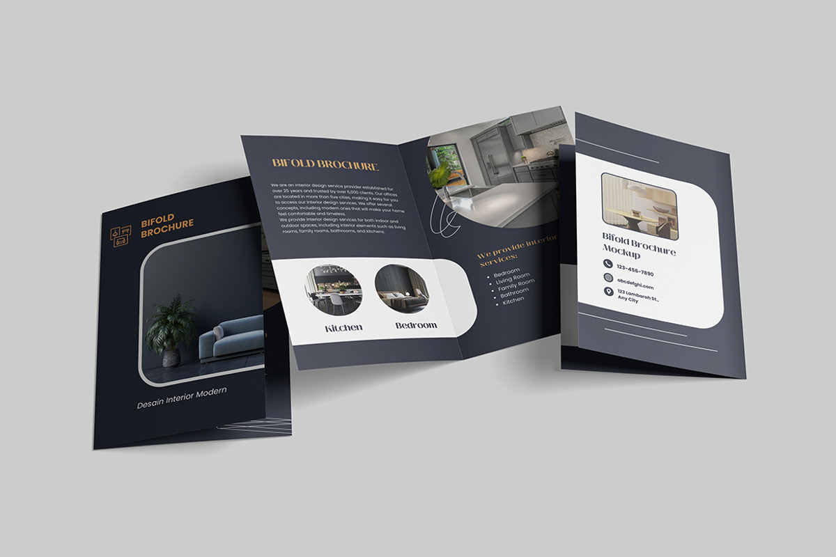 High Quality Bifold Brochure Mockup, a Mockup by DxSLEX (Photo 5 of 5)