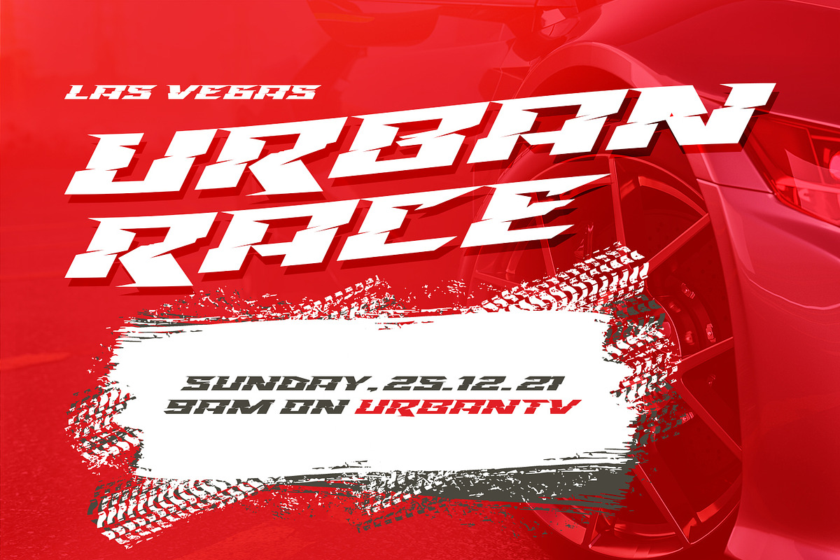 Racerz - Sport Display Font, a Sans Serif Font by Almarkhatype (Photo 4 of 10)
