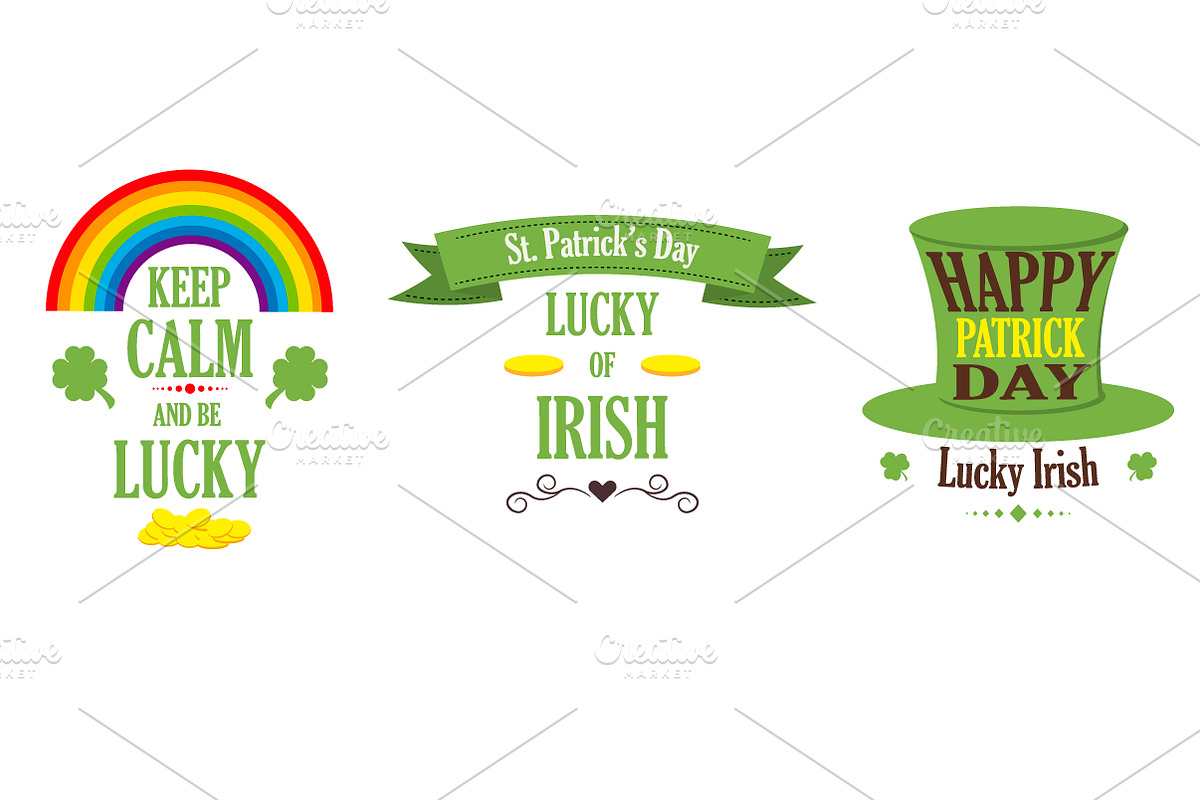 St. Patrick's Labels and Badges, a Decorative Illustration by Iryna Danyliuk (Photo 5 of 6)