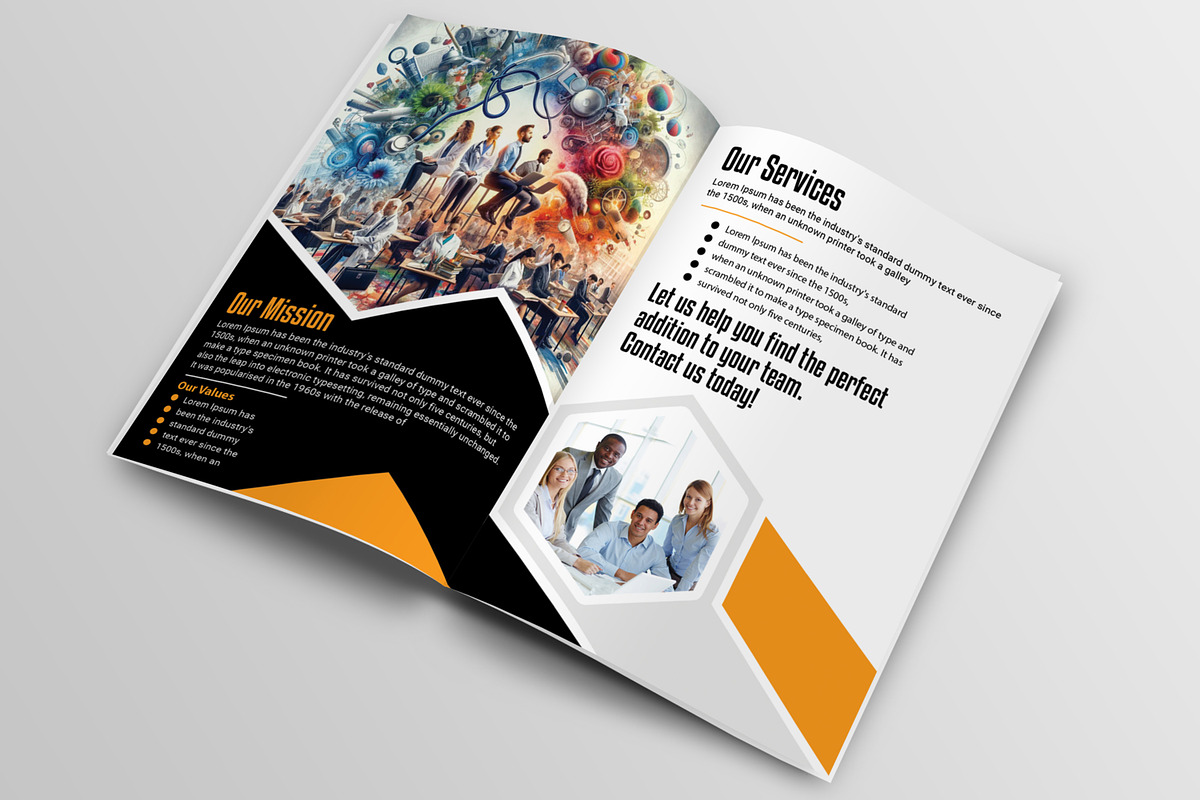 Corporate Bifold Brochure Template, a Brochure Template by AfzaalGraphics (Photo 3 of 6)