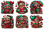 Valentine Old Lady Birthday Clipart, an Illustration by Daily.Designs (Thumbnail 8 of 8)