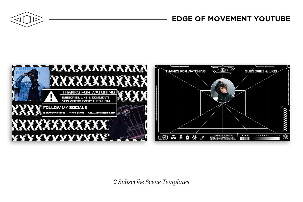 Edge of Movement YT kit PSD & CANVA, a Social Media Template by Tangerine Nation (Photo 7 of 17)