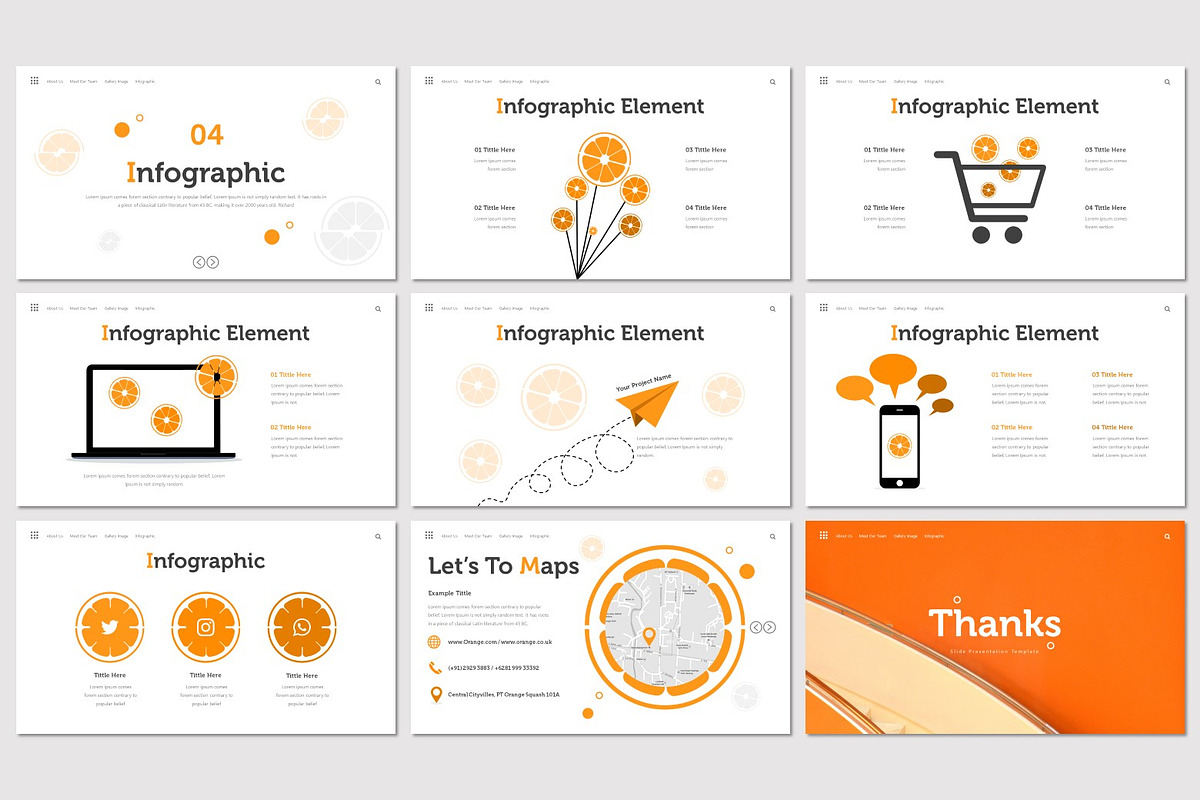 Orange - Powerpoint Template, a Presentation Template by inspirasign