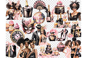 Happy New Year Clipart | Carnival, a Person Illustration by GlamArtZhanna (Thumbnail 4 of 5)