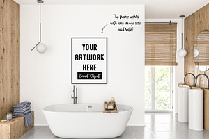 Wall Art Mockup - Bathroom Scene