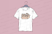 Cute Kawaii Cat Playing With Box, an Animal Illustration by Palau (Thumbnail 2 of 12)