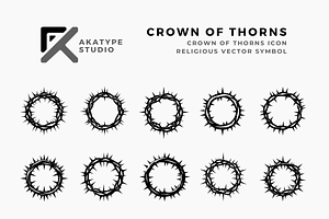 Crown of Thorns Icon, an Icon by Akatype Studio