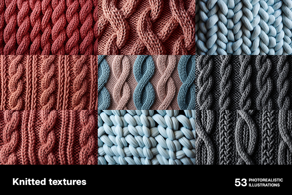 Knitted - 53 images, a Texture Illustration by Handmadefont (Photo 4 of 12)