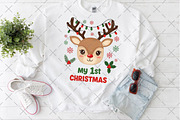 My 1st Christmas Reindeer PNG, an Illustration by Craft Nest (Thumbnail 5 of 6)