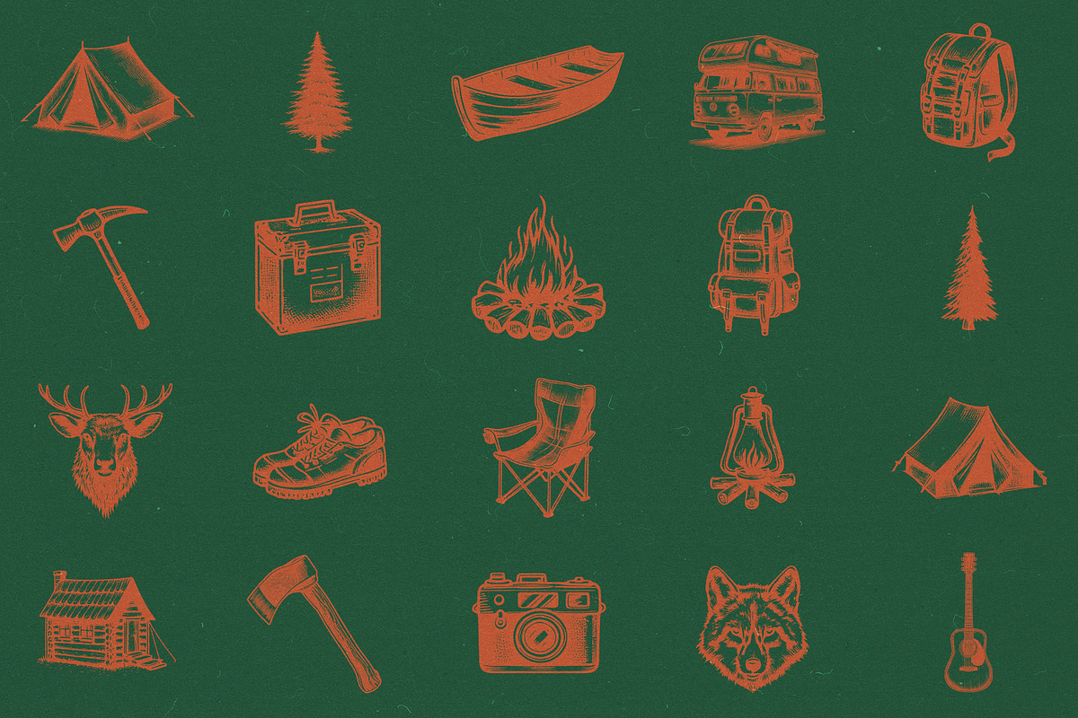 Camping Adventures - Illustrations, an Object Illustration by elliazidi.designs (Photo 2 of 6)
