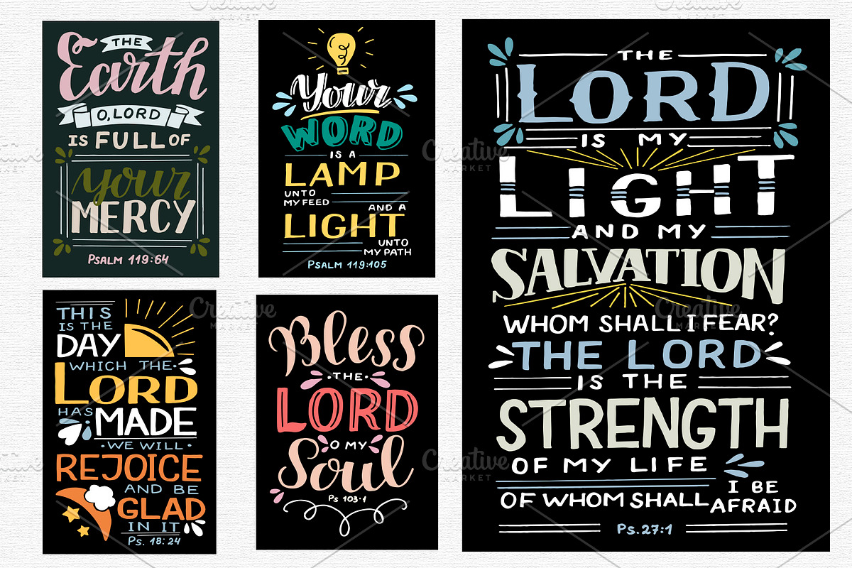 MEGA BUNDLE 111 Bible Verses, an Illustration by Ola-la-la (Photo 7 of 17)