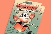 Green Cartoon Spooky Party Flyer, a Flyer Template by graphicook (Thumbnail 3 of 3)