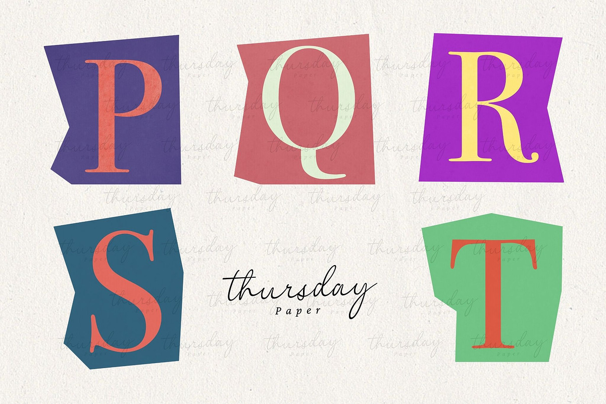 Alphabet clipart, an Illustration by Thursdaypaper (Photo 5 of 6)