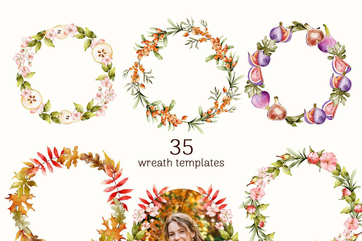 Autumn Harvest Watercolor Collection, a Seasonal Illustration by Pattern + watercolor (Photo 10 of 12)