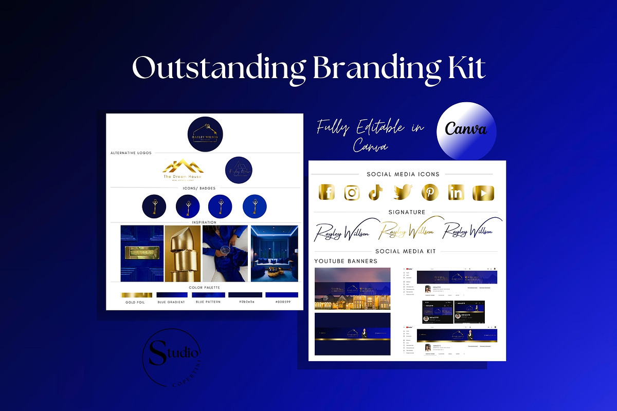 Real Estate Branding Kit Canva, a Branding & Logo Template by CopertiniStudio (Photo 1 of 6)