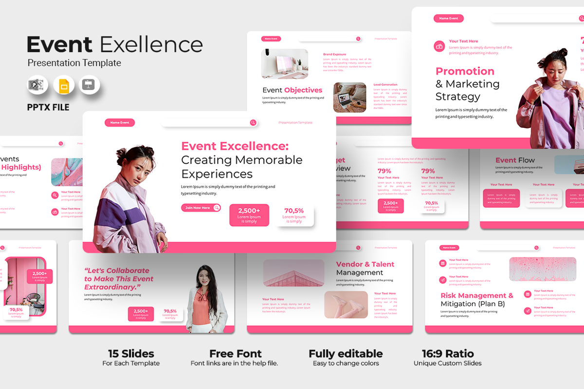 Event Excellence - Google Slides, a Presentation Template by QR Design ...