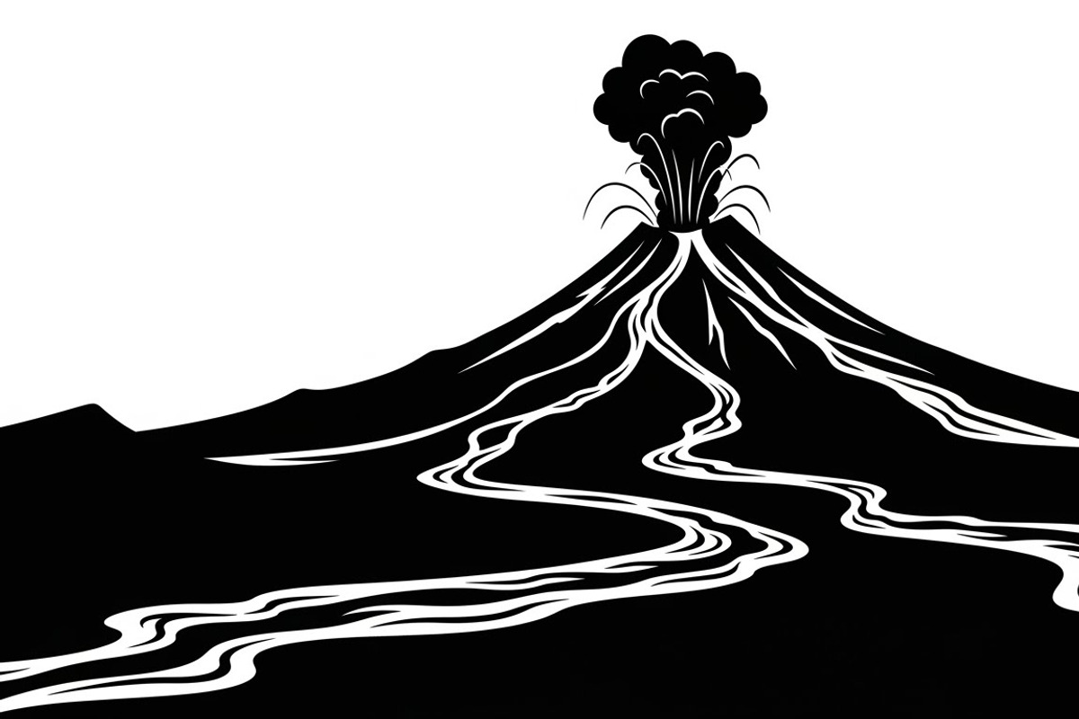 collection of volcano silhouettes, an Illustration by Amazin_art (Photo 28 of 31)
