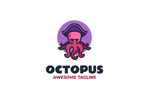 Octopus Pirate Mascot Logo Design, a Branding & Logo Template by Artnivora.Std