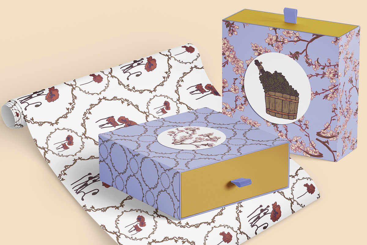 SPA floral set, a Pattern Graphic by Carpet Tapete Pretzel (Photo 7 of 9)