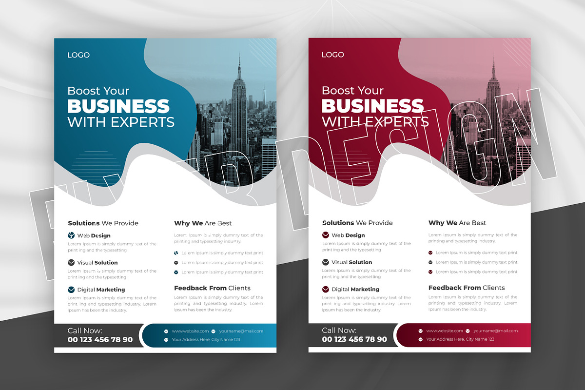 Corporate Business Flyer Design, a Flyer Template by MxVect Stock (Photo 1 of 3)