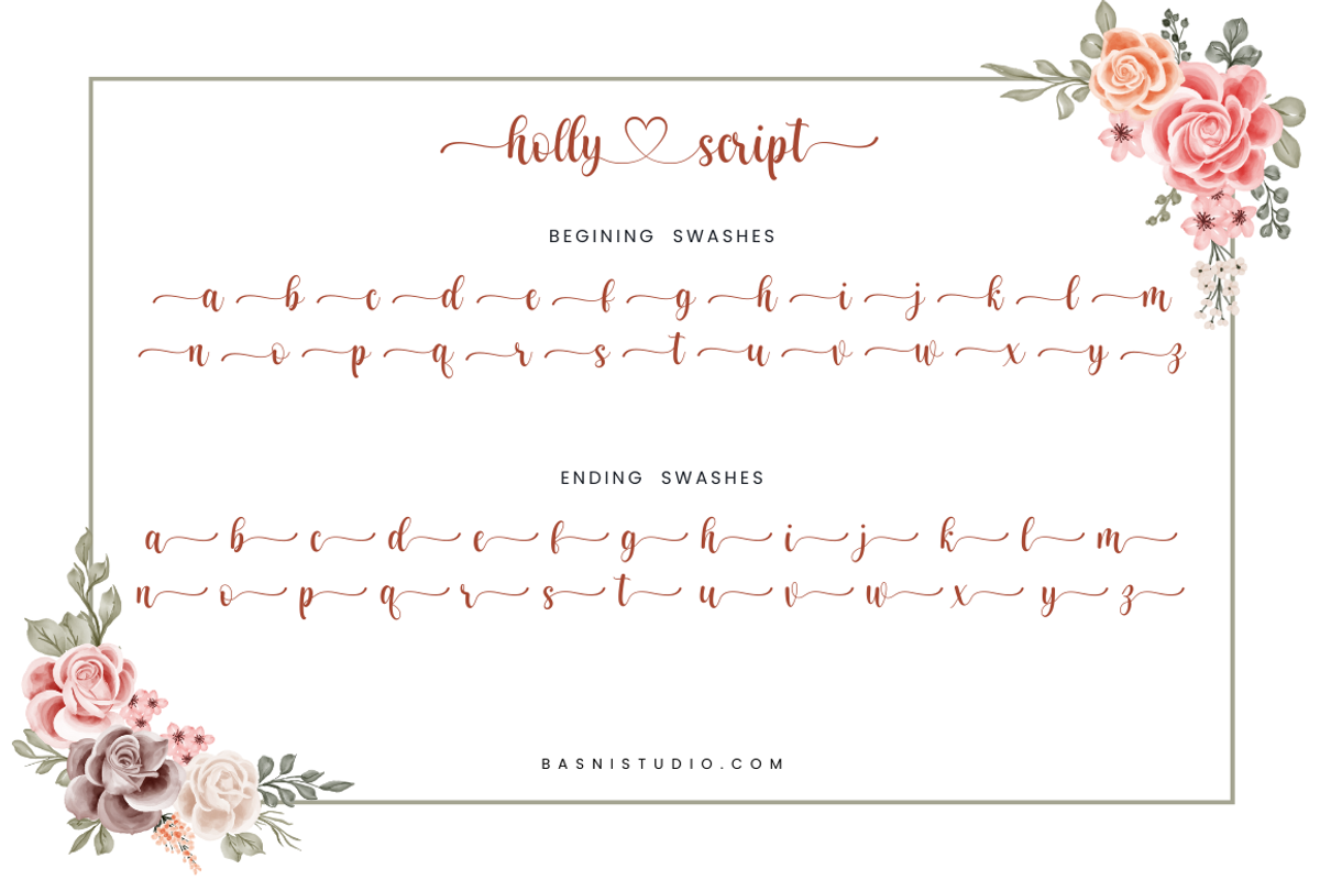 Holly Script Modern Calligraphy, a Script Font by Basnistudio (Photo 13 of 15)